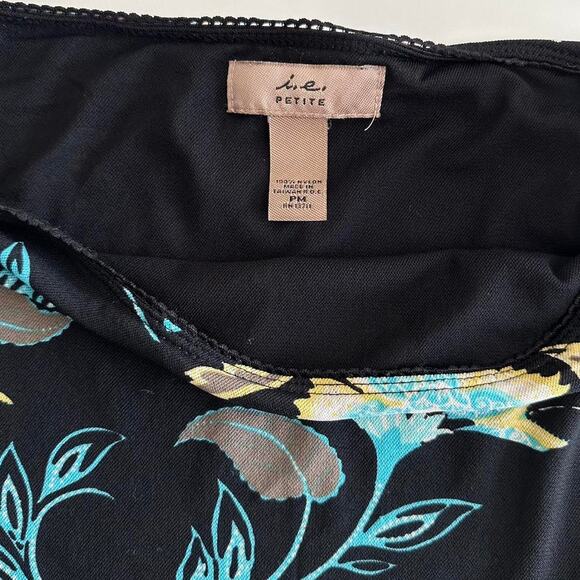 Vintage y2k black blue floral midi skirt - Picture 6 of 12